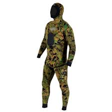 Spearfishing Wetsuit Two Piece Hooded 3 Mm The