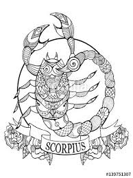 Foster the literacy skills in your child with these free, printable coloring pages that can be easily assembled into a book. Scorpio Zodiac Sign Coloring Book Page For Adults Fotolia 139751307 Mandala Coloring Pages Coloring Book Pages Animal Coloring Books