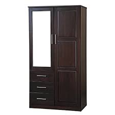 If you're looking for solid storage, this wooden armoire is an essential addition to your bedroom with hanging space and drawers. Solid Wood Metro 2 Door Wardrobe Armoire With Mirror 3 Drawers More Than A Furniture Store