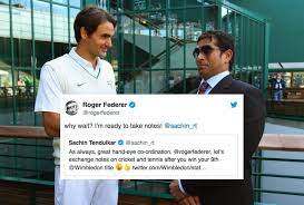 Why Wait I M Ready To Take Notes Roger Federer Replies To Sachin Tendulkar Roger Federer Sachin Tendulkar Rogers
