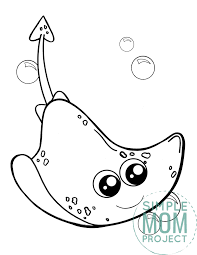 Fancy goldfish online australia kids coloring coloring pages fish. Free Printable Stingray Coloring Page Simple Mom Project