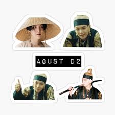 Jammed to daechwita so much! Agust D2 Sticker Pack Poster By Emmywhammy Redbubble