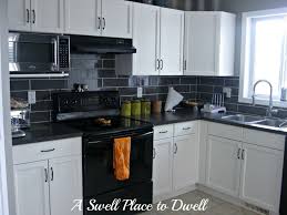 black appliances kitchen, interior
