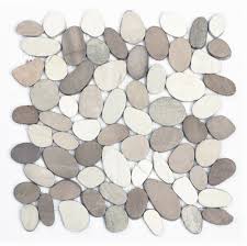Die top auswahl unter der menge an verglichenenflusskiesel fliesen. Baumarkt Glasfliesen Mosaik Fliese Flusskiesel Steinkiesel Kiesel Flach Weiss Mos30 0102