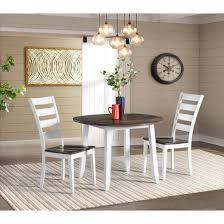 That is why we offer our collection of round dining room table sets with leaves. Belfort Select Cabin Creek Transitional 3 Piece Drop Leaf Dining Table And Ladder Back Side Chair Dining Set Belfort Furniture Dining 3 Piece Sets