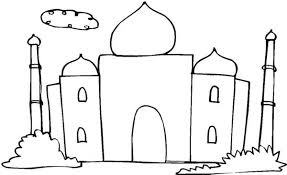 Gambar pemandangan hitam putih dapat menjadi salah satu karya seni yang sulit yang mempunyai estetika khusus. Kids Drawing Of Taj Mahal Coloring Page Netart Drawing For Kids Coloring Pages Taj Mahal Drawing