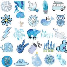 Perfect for phone cases, laptops, journals, guitars, refrigerators, windows, . Buy Stickers For Water Bottles Blue 50 Pcs Water Bottle Stickers Laptop Stickers Vinyl Stickers Phone Luggage Skateboard Guitar Waterproof Stickers Computer Stickers Online In Japan B07zd6wpwf