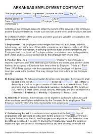 Maybe you would like to learn more about one of these? Free Arkansas Employment Contract Template Pdf Word