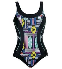 Maillot de bain 1 pièce nageur maintien sans armatures féérie tropicale nature tropicale. Maillot De Bain 1 Piece Emma Noir Multicolor Lingerie Sipp