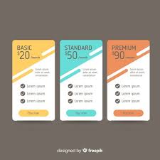 Flat Price List Collection Banner Design Layout Price Tag Design Banner Template Design