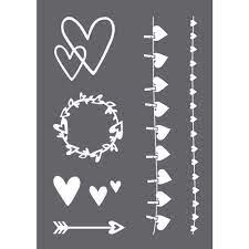 A4 schablone herz herzen liebe be438 ebay : Schablone Herz Motive Mit Rakel Din A4 Gunstig Kaufen Ebay