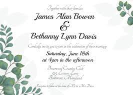 Free Eucalyptus Greenery Wedding Invitation Template Wedding Invitations Online Wedding Invitations Wedding Invitation Templates