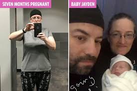 Menopausal' mum, 46, with no bump gives birth HOURS after discovering she's  7 months pregnant