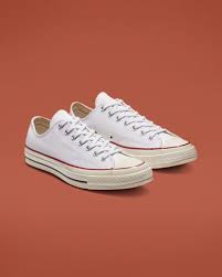 Black And White Low Top Converse Chuck 70 White Low Top Shoe Black And White Shoes Converse Wedding Shoes Wedding Sneakers