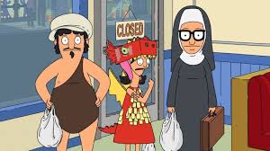 The belcher kids and jimmy jr. Bob S Burgers Season 9 Review 9 4 Nightmare On Ocean Avenue Street Halloween Episodes Bob S Burgers Halloween Bob S Burgers Halloween Costume