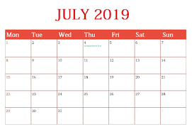 Customized July 2019 Calendar Template Calendar Template 2019 Calendar Calendar Word