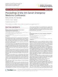 Proceedings Of The 5th Danish Emergency Medicine Conference