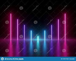 3d Render Abstract Minimal Background Glowing Lines Chart