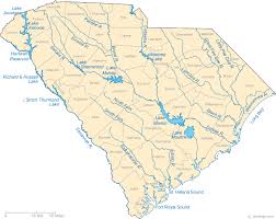 According to the united states census bureau, the town has a total area of 0.9 square miles (2.2 km²), all of. Map Of South Carolina Lakes Streams And Rivers