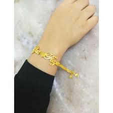 *pemesanan dapat langsung menghubungi kontak di bawah ini gelang nama lapis emas grafir permata cantik. Buy Gelang Ukirnama Silver Sadur Emas Pahat Mata Ikan Full Gold Ada Cop916 Seetracker Malaysia