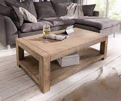 Das quadratrohrgestell des tisches überzeugt durch sein außergewöhnliches design und in kombination. Couchtisch Indra Akazie Champagner 120x70 Massiv Ablage Delife Eu