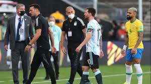 The world cup qualifier between latin america powerhouses brazil and argentina was suspended on sunday night as the brazilian health . 8etkbdbfx4cdsm
