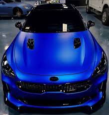 Wrappedcarsonly On Instagram This Blue Is So Cool That It Is Hot W H A T We Are Wrapped Kia Stinger Kia Forte Lux Cars