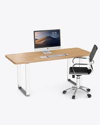 Free mockup & vector downloads resource! Desk With Imac Mockup In Object Mockups On Yellow Images Object Mockups