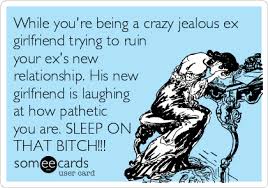 While You Re Being A Crazy Jealous Ex Girlfriend Trying To Ruin Your Ex S New Relationship His New Girlfrien Jealous Ex Ex Girlfriend Quotes Girlfriend Quotes