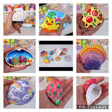 I'm also introducing this new mashup collection! Moriah Elizabeth Painting On Seashells Elizabeth Craft Crafts Arts And Crafts