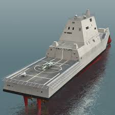 She is 1/96 scale and sails well in rough waters. Uss Zumwalt Ddg1000 Lowpoly Model Uss Zumwalt Military Art Warship