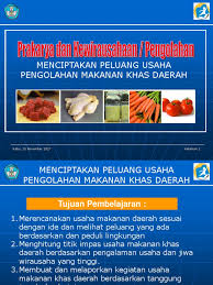 Check spelling or type a new query. Pengolahan Wirausaha Makanan Daerah Ppt