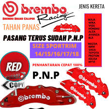 Oleh sebab itu komponen rem yang bergesekan ini harus tahan terhadap gesekan (tidak mudah aus), tahan panas dan tidak mudah berubah bentuk pada saat bekerja dalam suhu tinggi. Ready Stock Brembo 20 Jenis Kereta P N P Kepada Kereta Anda Terus Mudah Kan Capet Bonet Evo3 Faiber Wira Bumper Radio Shopee Malaysia