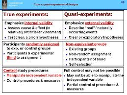 true vs quasi experimental research the hallmark difference being that true experimental quantitative research experimental psychology social science research