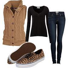 Bonfire Outfit By Imyours Now On Polyvore I Wouldn T Wear That Sweater If Wear A Columbia Vest Instead Bonfire Outfit Fashion Outfits