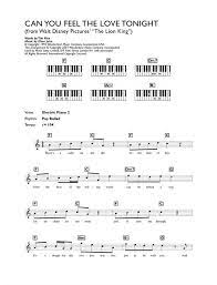 Elton John Can You Feel The Love Tonight From The Lion King Sheet Music And Printable Pdf Music Notes Lion King Sheet Music How Are You Feeling