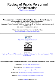 Certification is a great way to benchmark skills and prove value for organizations. Pdf An Assessment Of The Current And Future State Of Human Resource Management At The Local Government Level