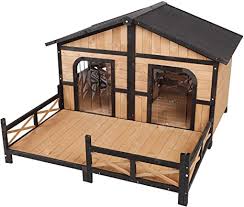 Plus, cottage stone's unique design allows you to build vegetated walls, offering homeowners even more design flexibility. Amazon Com Pawhut 59 X64 X39 Wood Large Dog House Cabin Style Elevated Pet Shelter W Porch Deck Natural Pet Supplies