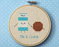 Maybe you would like to learn more about one of these? Milk Cookie Cross Stitch Pattern Instant Download Pdf Cute Kawaii Milk And Cookie Food Pair