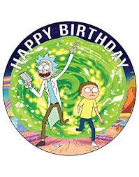 Do you like this video? 7 5 Inch Edible Cake Toppers 7 5 Rick And Morty Portal Amazon Com Grocery Gourmet Food