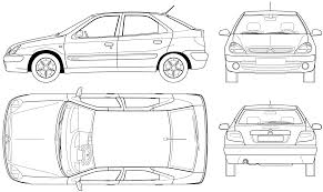 Car Citroen Xsara Berline 2005 : the photo thumbnail image of figure  drawing pictures schematize car
