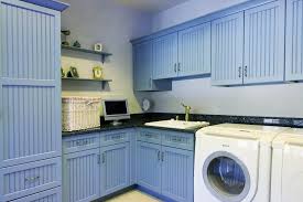 Who doesn't want to do his/her chores in this calming laundry room? Blue Laundry Room Williams Township Pa