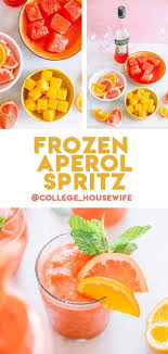 Frozen Aperol Spritz Cocktail The College Housewife Recipe Aperol Spritz Aperol Cocktail Recipes Easy