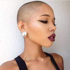 Bald And Beautiful Women 19 Stunning Black Women Whose Bald Heads Will Leave You Speechless Bald Hair Short Hair Styles Shaved Hair Designs