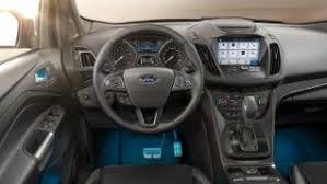 Ford Kuga Interior With Blue Ambient Lighting Front Seats Steering Wheel And Center Console With Sync 3 Ford Esplorare