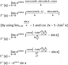 So here, y=sin^2x & z = e^cosx. Differentiate The Functions From The First Principles E Cos X Sarthaks Econnect Largest Online Education Community