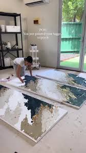 This huge Triptych stretches over 2.25m long and 2m high! . . .  #abstractart #texturedartist #abstractartist #texturedart