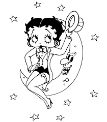 Betty Boop Coloring Book Pages Moon Coloring Pages Betty Boop Coloring Books
