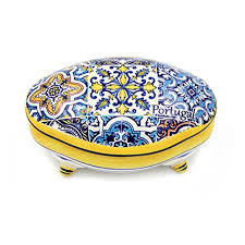 Browse a wide selection of decorative boxes for sale on houzz, including wooden crates, wine boxes, trinket boxes, book boxes and wooden boxes. Alcoa Arte Hand Painted Decorative Traditional Portuguese Ceramic Footed Jewelry Box Buy Online In Angola At Angola Desertcart Com Productid 200701466