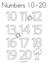 Little blocks with big ideas, having a ton of number fun. Numbers 10 20 Coloring Page Twisty Noodle